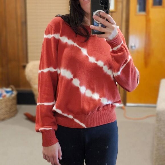 Veronica Beard Jeans Tie Dye Orange Long Sleeve Sweater size Small - Picture 1 of 9